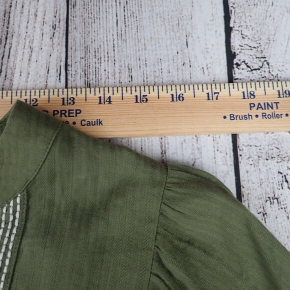 BANANA REPUBLIC Women M Balloon Long Sleeve Top Embroidered Peasant Blouse - Picture 8 of 8